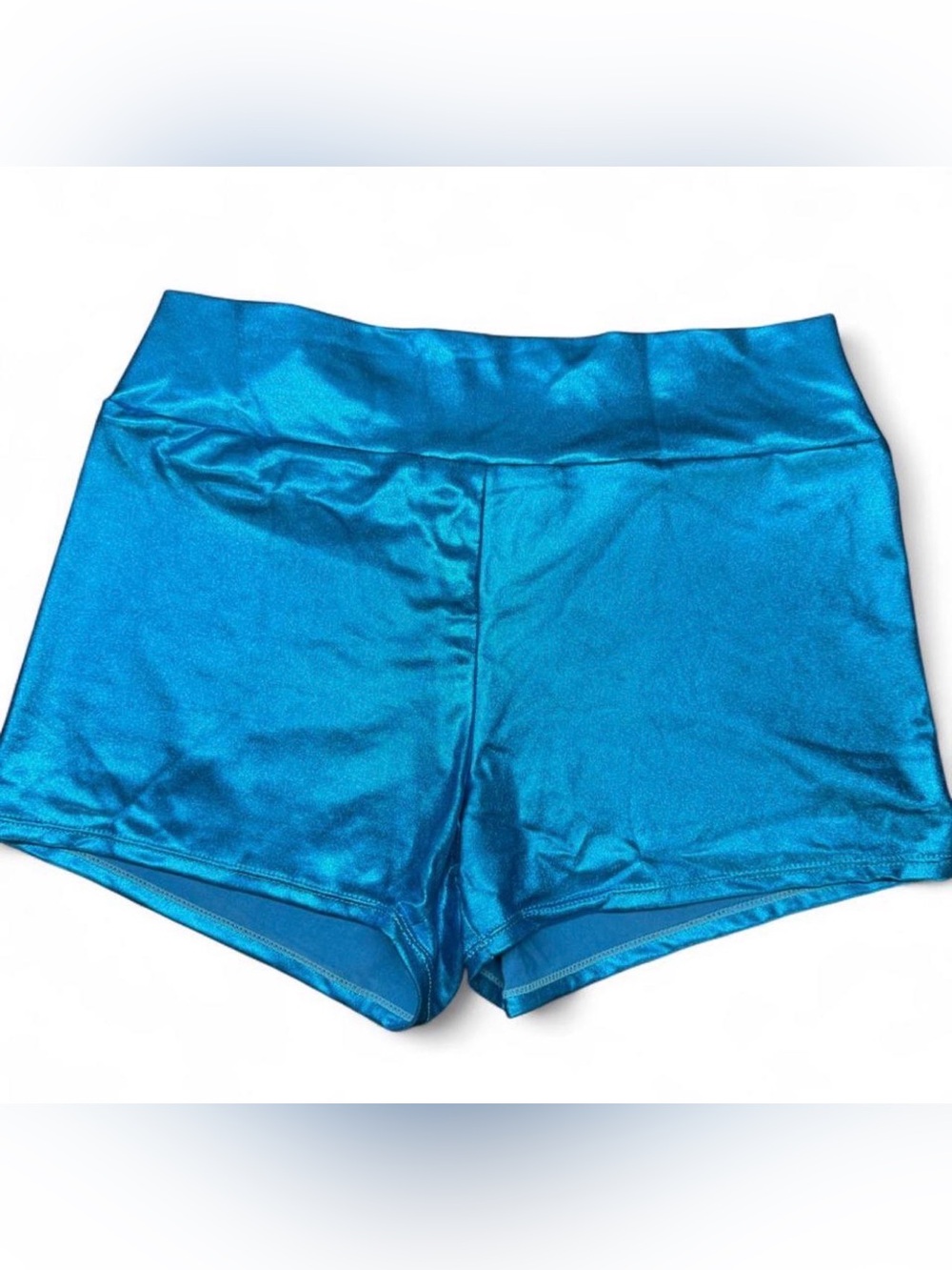 Metallic Turquoise Blue Shorts